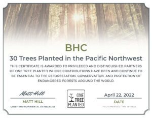 OneTreePlanted Certificate