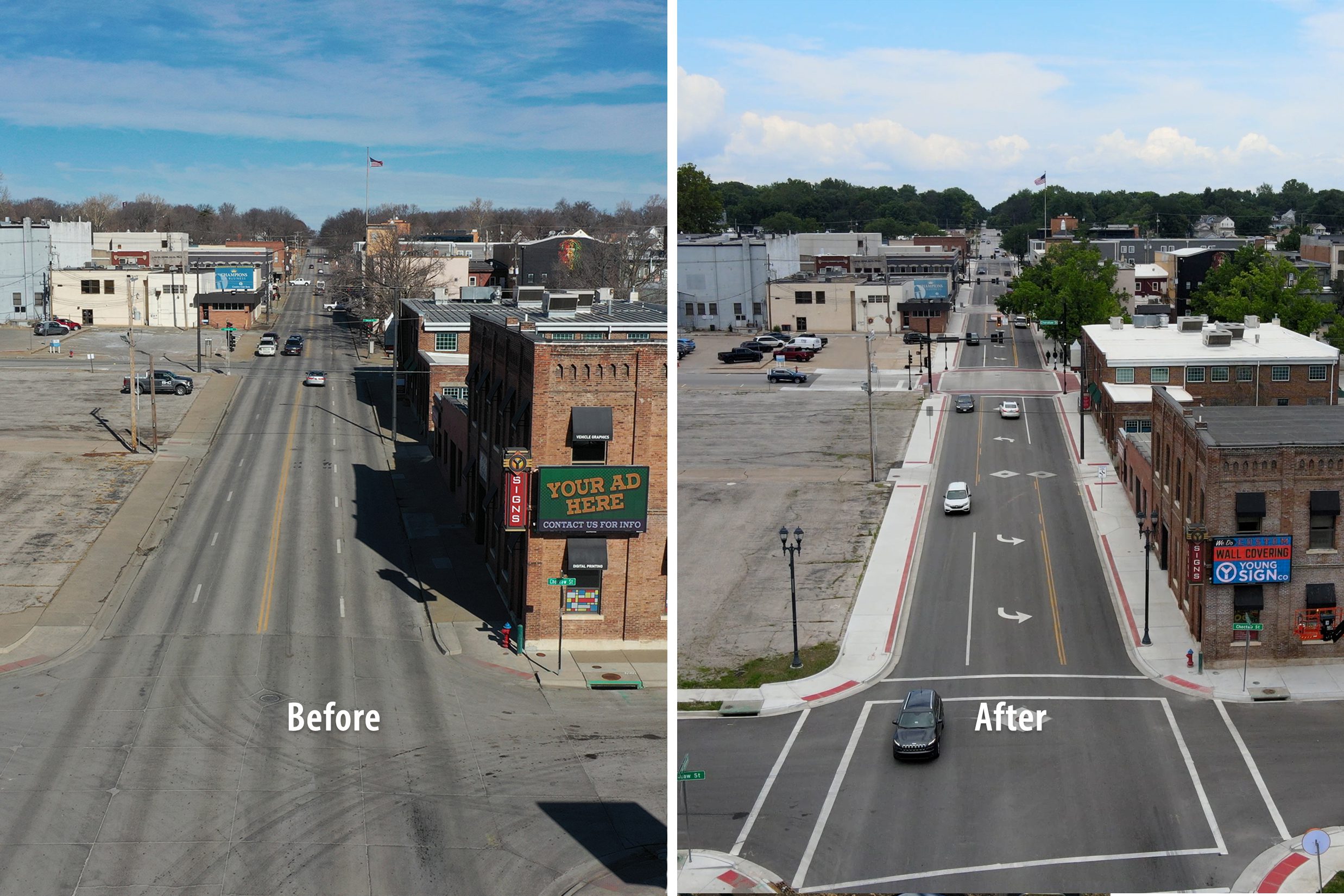 4th Street from Choctaw Street to Seneca Street